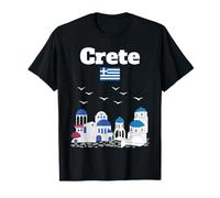 Creta viaje Grecia recuerdo arquitectura griega bandera de Grecia Camiseta