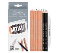 CRETACOLOR Artist Studio juego de lápices de dibujo 11 piezas, in oma de papel, lápices no tóxicos, equipo básico para todo artista, ideal para principiantes