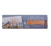 CRETACOLOR Pocket Set,0 Urban Sketching, set básico de dibujo, 6 piezas, altamente pigmentado, versátil, adecuado para artistas y aficionados