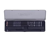 CRETACOLOR Pocket Set, Urban Sketching, set de dibujo a carboncillo/carbón, 8 piezas, equipo básico, diversos materiales de dibujo, adecuado para artistas y aficionados