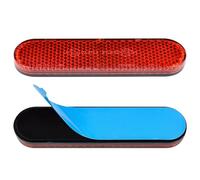 Cretassion 2 reflectores rojos para motocicleta y bicicleta, con certificado E4, reflector rectangular, ojo de gato, parte trasera autoadhesiva, 2 unidades