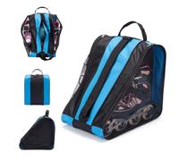 Cretosou Bolsa de Patines Patine Roller, Mochila Patines en Linea | Bolsa Patines 4 Ruedas con Correa de Hombro Ajustable 3 Compartimentos, Adecuado para Mujeres Hombres Adultos Y Niños