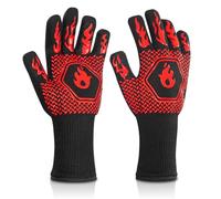 Cretosou Guantes Barbacoa Guantes Cocina, Guantes para Horno Guantes Antideslizantes de Silicona Accesorios Barbacoa, Guantes Cocina Manoplas Horno para Cocina Parrilla Hornear Microondas (Un Par)