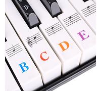 Cretty-Meet Juego de calcomanías autoadhesivas universales para teclado de piano 37/49/54/61/76/88, teclas blancas y negras, notas de identificación electrónica, notas de identificación electrónica,