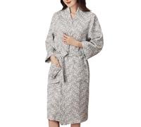 CRETUAO Bata de Casa Mujer Talla Grande Pijamas Finos Absorbentes y Transpirables AlgodóN Verano con Bolsillos Bata Pareja para Hombres y Mujeres Spa Ducha,Gris,L