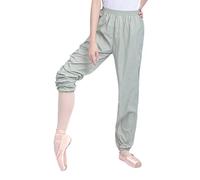 CRETUAO Pantalones de Baile y Calentamiento de Ballet - Sueltos, Suaves, Delgados y Livianos para Gimnasia, Verde, XL