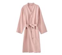 CRETUAO Rosado,M, Bata de Lino Suave de Lyocell para Mujer y Hombre,Bata de baño Tipo Kimono japonés Ligera de Verano,Pijama de Noche Transpirable con Cuello en V