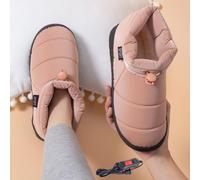 CRETUAO Zapatillas Calefactables Termicas Calentador de Pies Electrico Calentadores Calentamiento RáPido Durante 50 Horas Con Una Sola Carga y Dos Niveles,Pink b 27 (36 38)