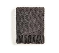 CREVENT Manta de Punto Bohemio para sofá, Silla, Cama, decoración del hogar, Suave, cálida, acogedora, Ligera, para Primavera, Verano y otoño (127 x 152 cm, Chocolate)