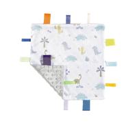 Crevent - Mantas de seguridad para bebés, pequeñas mantas suaves para niños, mantas sensoriales para bebés, para cumpleaños y fiestas de fin de año (24 x 24 cm, dinosaurios)