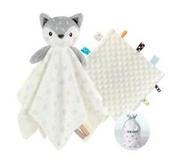 CREVENT - Mantita de apego, de felpa acogedora, para bebé, niñas y niños, cumpleaños (ciervo + lengüeta)