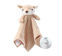 CREVENT Mantita de apego, de Felpa acogedora, para bebé, niñas y niños, cumpleaños (Ciervo marrón)