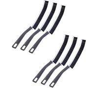 Crevice Cleaning Brush, Bathroom Tile Groove Gap Cleaning Brush, Long Handle Narrow Crevice Cleaning Tool, Small Scrub Away Cleaning Brush for Home Kitchen and Windows Cleaner Brush(2PCS Black)