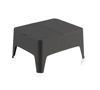 CREVICOSTA QUALITY MARK MARCAS DE CALIDAD - Alaska - Mesa Auxiliar de Resina. Ideal para acompañar Las tumbonas de tu jardín o Piscina. 30x58x48 cm (Antracita)