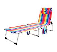 CREVICOSTA QUALITY MARK MARCAS DE CALIDAD - Aquarius 2012 - Tumbona de Playa Plegable, reclinable y de 4 Posiciones (Orgullo)