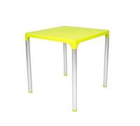 CREVICOSTA QUALITY MARK MARCAS DE CALIDAD - Mesa Resina Donna - Mesa de Resina con Aluminio. 72x74x74cm (Pistacho)