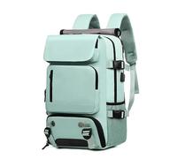 CREVICOSTA QUALITY MARK MARCAS DE CALIDAD - Mochila multifunción de tela Oxford con múltiples compartimentos. Diseño ergonómico y transpirable para viajes (Turquesa)