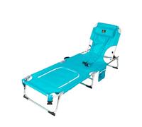 CREVICOSTA QUALITY MARK MARCAS DE CALIDAD - Prestige 2013 - Tumbona de Playa Tipo Masaje con Nevera, Plegable y reclinable. 4 Posiciones (Turquesa)