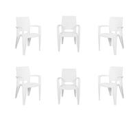 CREVICOSTA QUALITY MARK MARCAS DE CALIDAD - Set 6 Sillas Caribe (Blanco)