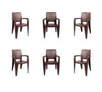 CREVICOSTA QUALITY MARK MARCAS DE CALIDAD - Set 6 Sillas de Resina Caribe (Chocolate)