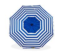 CREVICOSTA QUALITY MARK MARCAS DE CALIDAD - Sombrilla 200 cm con Espiral y Poste de Recorrido Total. Protección total contra los Rayos UV. 8 Varillas (Marinera)