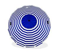 CREVICOSTA QUALITY MARK MARCAS DE CALIDAD - Sombrilla de Playa Modelo MARINERA 240 cm con Espiral y Poste de Recorrido Total. 16 varillas.Grande y llamativa. Protección Total contra los Rayos UV