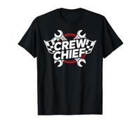 Crew Chief Racing Pit Crew Wrenches Checkered Flag Camiseta