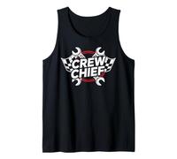Crew Chief Racing Pit Crew Wrenches Checkered Flag Camiseta sin Mangas