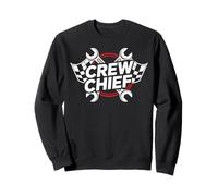 Crew Chief Racing Pit Crew Wrenches Checkered Flag Sudadera