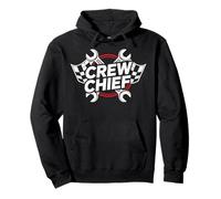 Crew Chief Racing Pit Crew Wrenches Checkered Flag Sudadera con Capucha