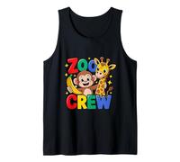 Crew Zoo - Camiseta divertida para niños, diseño de jirafa y mono Camiseta sin Mangas