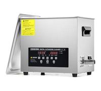 CREWORKS 10L 240W Limpiador Ultrasonidos con Calefacción Temporizador Maquina de Limpieza Ultrasonidos Acero Inoxidable para Prótesis Dentales, Joyas, Gafas, Relojes