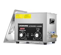 CREWORKS 10L Limpiador de Ultrasonidos con Temporizador y Calentador 240W Limpiador Ultrasónico de Acero Inoxidabale Máquina de Ultrasonidos para Limpieza de Gafas/Joyas/Anillos (10L)