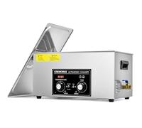 CREWORKS 22L Limpiador de Ultrasonidos con Temporizador y Calentador 480W Limpiador Ultrasónico de Acero Inoxidabale Máquina de Ultrasonidos para Limpieza de Gafas/Joyas/Anillos (22L)