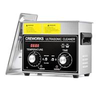 CREWORKS 3L 120W Limpiador Ultrasónico Profesional con Calentador y Temporizador Limpiador de Ultrasonidos de Acero Inoxidable Máquina de Limpieza Ultrasónica para Joyas, Reloj y Gafas (3L)