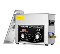 CREWORKS 6.5L 180W Limpiador Ultrasónico Profesional con Calentador y Temporizador Limpiador de Ultrasonidos de Acero Inoxidable Máquina de Limpieza Ultrasónica para Joyas, Reloj y Gafas (6.5L)