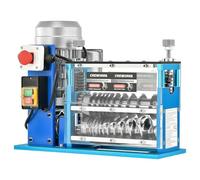 CREWORKS Máquina de Pelacable Electrica 370W 1.5mm-38mm Maquina de Pelar Cables Automática con 11 Canales para Reciclaje de Cobre (370W 1.5mm-38mm)