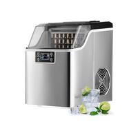 CREWORKS Maquina para Hacer Hielo 22KG/24H Máquina de Hielo para Casa 24PCS con Panel de Control, 160W Maquina Hacer Hielo Portátil para Hogar, Oficina, Bar, Restaurante