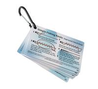 CRFFZ 1 juego de tarjetas guía de métodos de nudo de pesca para principiantes con 12 técnicas ilustradas, impermeables, prácticas para pescadores, guía de métodos de pesca