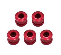 CRFFZ 5 pernos de aleación de aluminio para cadena de bicicleta, tuercas de repuesto para bicicletas de montaña al aire libre, bicicletas de carretera de aleación de aluminio ligero, tornillos de