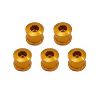 CRFFZ 5 pernos de aleación de aluminio para cadena de bicicleta, tuercas de repuesto para bicicletas de montaña al aire libre, bicicletas de carretera de aleación de aluminio ligero, tornillos de