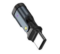 CRFFZ Adaptador USB C PD240W de carga rápida 5A alta corriente 480Mbps transmisión de datos conectores giratorios para dispositivos móviles USB C grado giratorio adaptador de carga rápida
