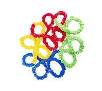 CRFFZ Bandas elásticas cooperativas resistentes a desgarros de forro polar para ejercicio portátil, trabajo en equipo, equipo de ejercicio, parques infantiles, forro polar elástico cooperativo para