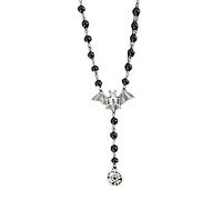 CRFFZ Collar con colgante de rosario de murciélago, victoriano para vampiro, collar gótico para mujer, regalo de vacaciones, joyería de Halloween, One Size, como se describe, como se describe