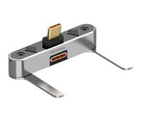 CRFFZ Conector USB C multifunción con salida de resolución 8K, potencia de 240 W y soporte ajustable para teléfono, tableta, portátil, juegos, portátil, dispositivo Dock