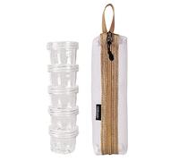 CRFFZ Kits de condimentos para camping, bolsa de almacenamiento portátil de nailon con 5 tarros para barbacoa al aire libre, juego de viaje, PET