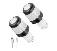 CRFFZ Luz de seguridad LED recargable Handleassociations, señales de giro de alto brillo para ciclismo, tapones de extremo de varilla impregnados permanentes, luces de bicicleta recargables por USB