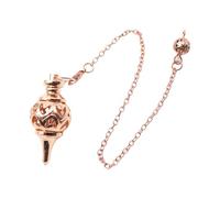 CRFFZ Péndulos de cobre para alineación de chakras y prácticas espirituales, suministros corporales, balances energéticos, oro rosa, Talla única