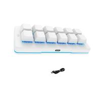 CRFFZ Teclados mecánicos programables con cable USB C de 12 teclas para computadora, multimedia, teclado numérico, teclado de juegos a color
