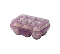 CRFFZ Unidad higiénica de almacenamiento de huevos para espacios compactos, organizadores resistentes, mango ergonómico para portabilidad, bandeja para huevos de cocina